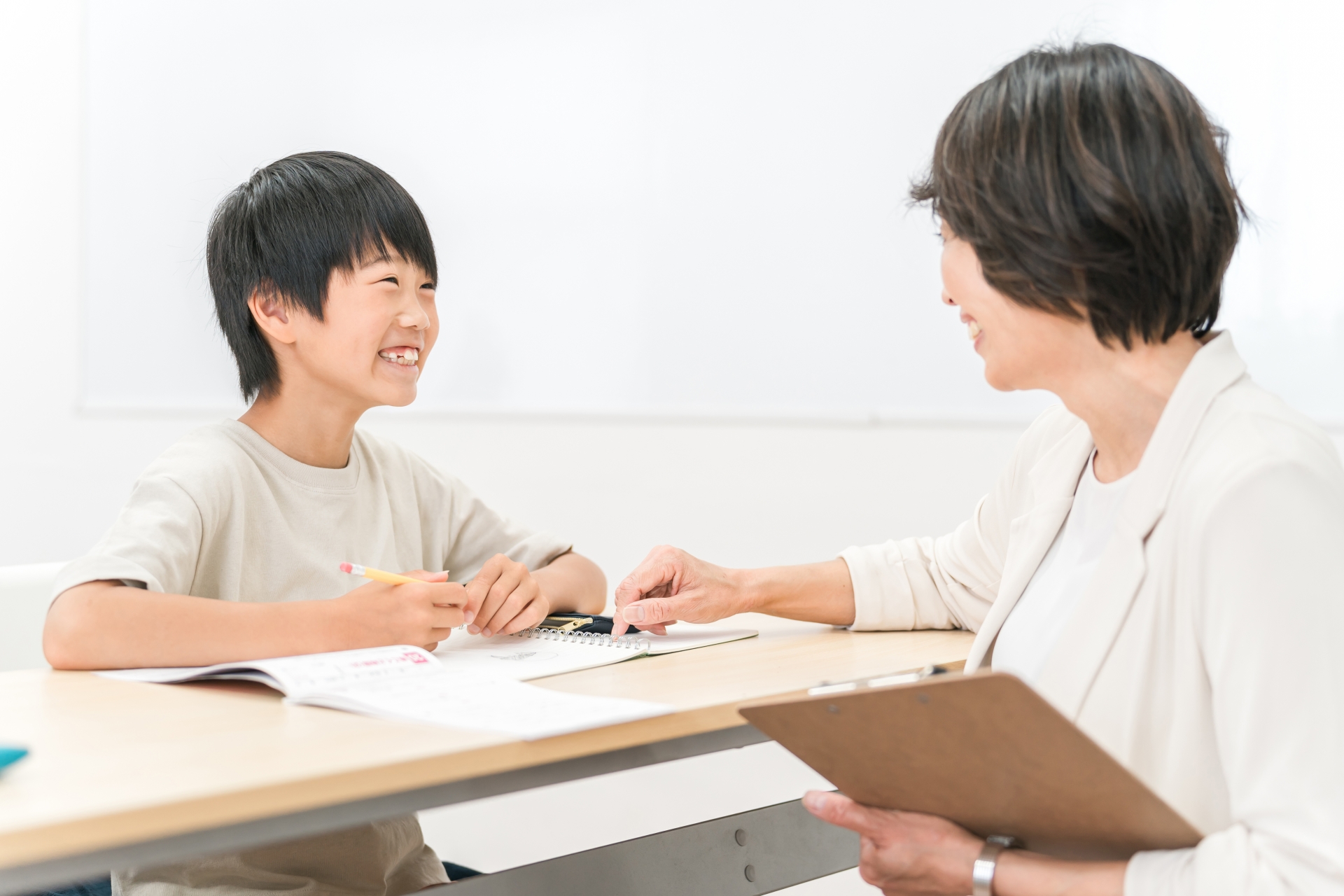 学力診断・体験授業の様子